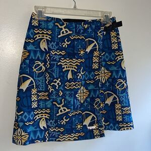 EXCELLENT CONDITION WOMEN’S SMALL TERRY WRAP AROUND HAWAIIAN PRINT BIKE SKIRT